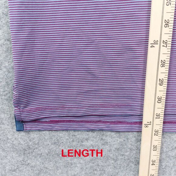 Greyson Polo Shirt Mens XL Purple Blue Striped Performance Golf Stretch Sporty - Picture 5 of 6